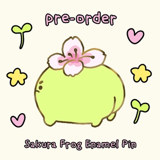 Sakura Grumpy Frog - Enamel Pin 🌸