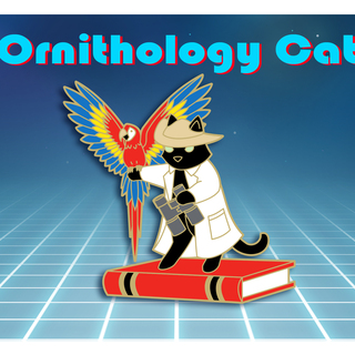 Ornithology Cat Pin