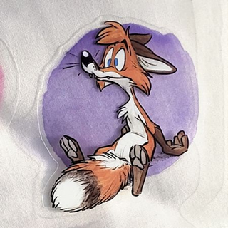 Dazed fox transparent sticker