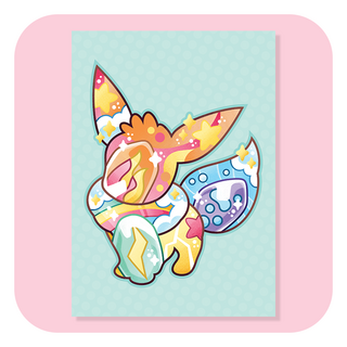 Magical SIlhouette Eevee A4 Print