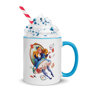 Alice in Wordland- Blue-Colored Mug