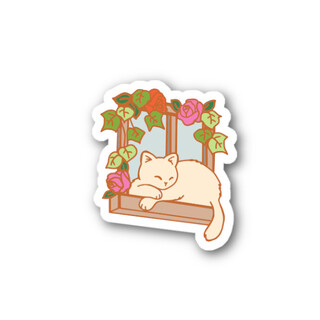 Sticker - Cat at the window