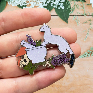 Apothecary Ermine Enamel Pin