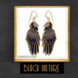 Black Vulture Earrings