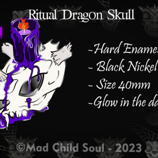 Dragon Skull Enamel Pin