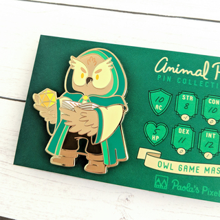 Owl Game Master Enamel Pin