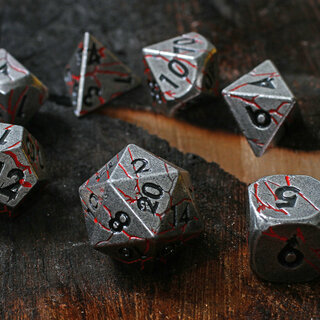 Battle Scarred Metal Dice Set