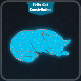 Felis Cat Constellation Pin