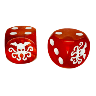 Cthulhu 19mm d6 Dice (Red Pearl)
