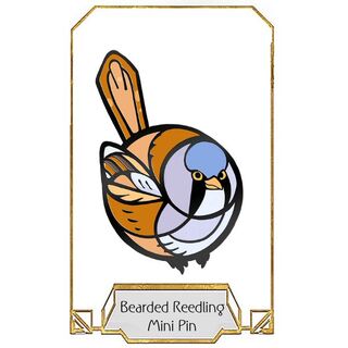 Bearded Reedling Mini Pin