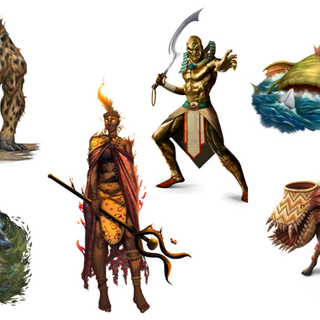 African Monsters VTT Pawn Set