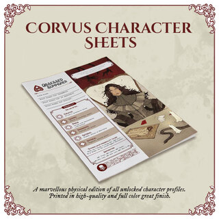 Corvus character sheets