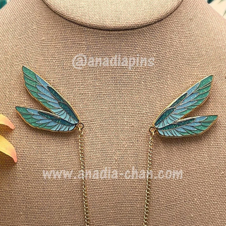 Dragonfly Wing Collar Pins
