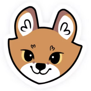 Tristan Tea Fox Portrait Sticker