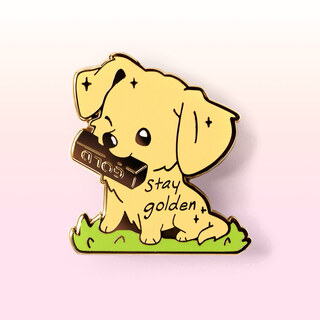 Enamel Pin "Stay Golden" Golden Retriever