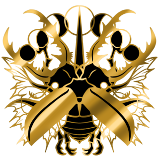 Gold Celestial Stag Beetle Enamel Pin