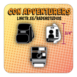 Con Adventurers Set of 3 Mini Pins