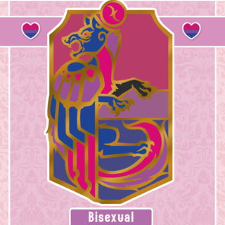 Bisexual Winged Wolf Hard Enamel Pin
