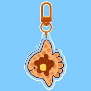 Maple the Waffle Sunfish Keychain