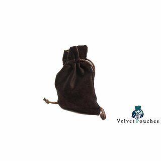 Velvet Pouch - Dark Brown