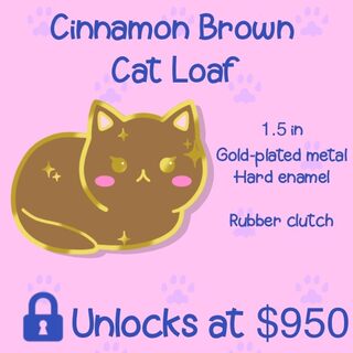 Cinnamon Brown Cat Pin