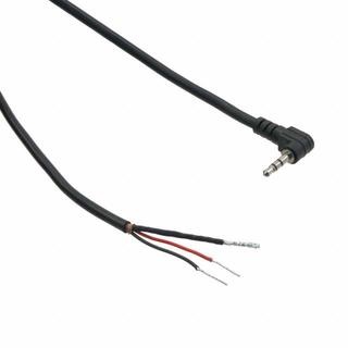 2.5mm Stereo Cable, 6 ft long, Right Angle Plug