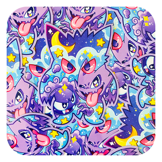 Magical Silhouette Gengar Waterproof Glossy Sticker
