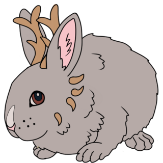 Jackalope mini pin