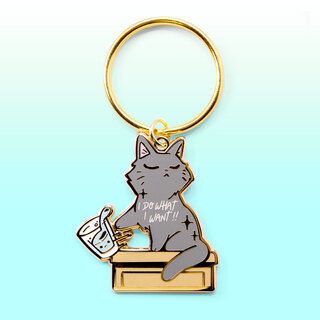 Keychain I Do What I Want (Chartreux Cat)