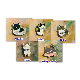 Cat Sudoku - Tuxedo Cat 1.5" Enamel Pin (1)