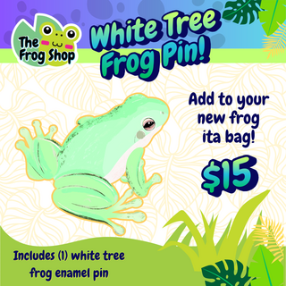 White Tree Frog Pin
