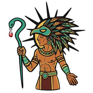 Aztec God of War/Sun 3" XL pin