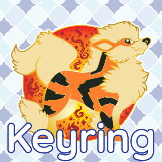 Arcanine Keyring