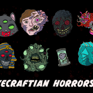 The Full Lovecraftian Horror Enamel Pin Set