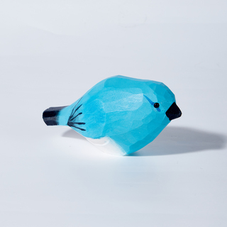 Abe Carved Wooden Blue Bird