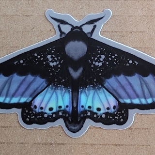 Grey Moth 4" Matte Vinyl Sticker