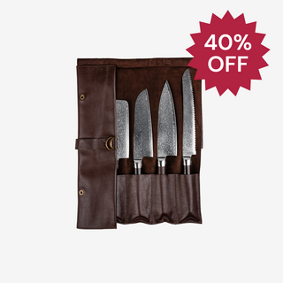 Premium 5 Slots Leather Knife Roll