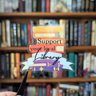 support your local library sticker