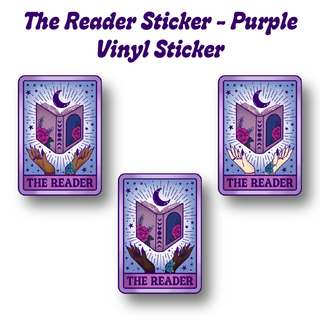 The Reader Sticker - Purple
