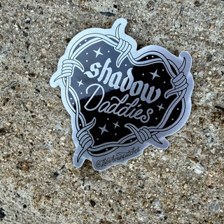 STICKER- Shadow Daddies Brushed metal heart