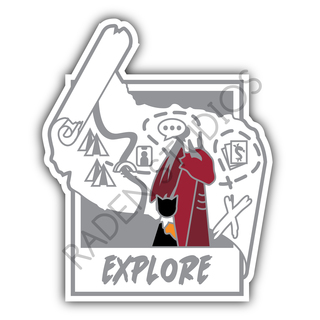 Con Adventurers "Explore" Die Cut Sticker