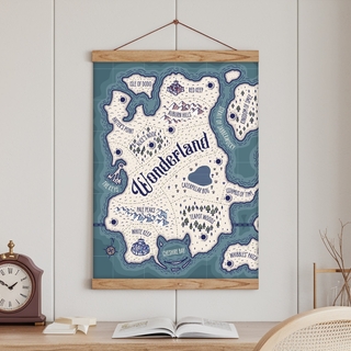 Wonderland map art print