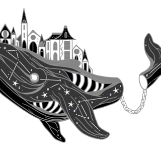 Deadwale Pin - Silver + Black with Stars