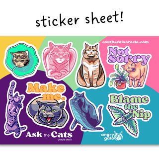 Ask the Cats sticker sheet