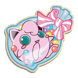 Bubblegum fairy wooden pin