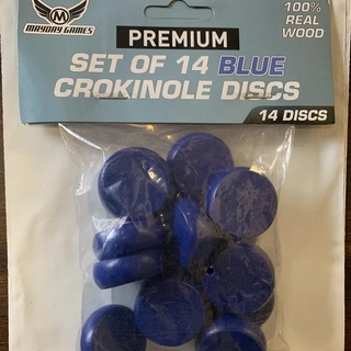 Crokinole Discs (14 Blue Discs)