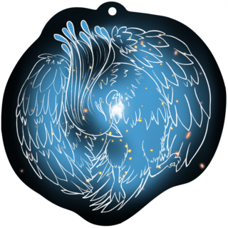 Phoenix Galaxy Cluster Glow Keychain