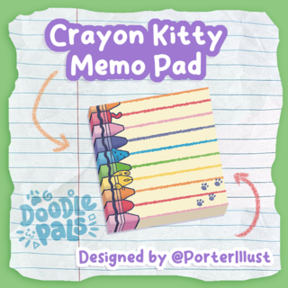 Crayon Kitty Memo Pad