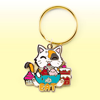 Keychain EAT (Calico Cat)