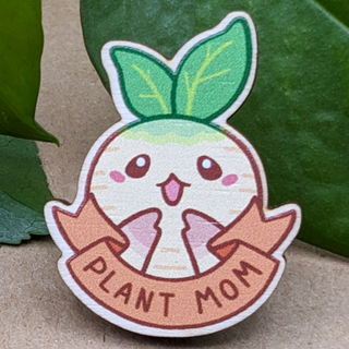 Plant Mom Wood Pin